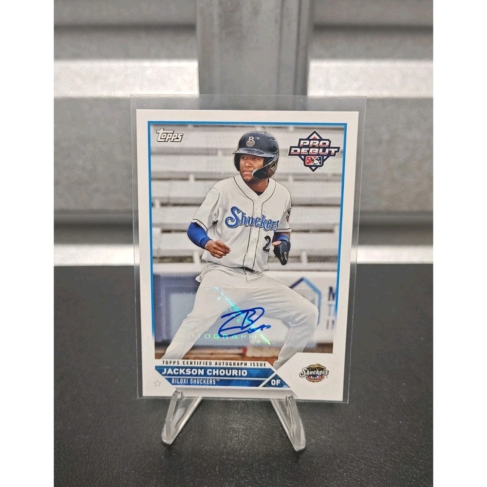 2023 Topps Pro Debut Jackson Chourio Auto RC PD-40 Biloxi Shuckers Baseball Card
